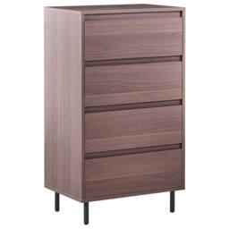 Wyld and Coco 4-Drawer Chest Dark Brown with Black Metal Legs 60x40x104 - thumbnail 2