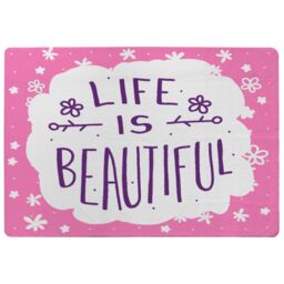 Benjamin Tate Design Life Is Beautiful Designer Rug in Natural - Size: Large - thumbnail 1