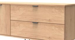 Ready Assembled 2 U Fuji 2 Drawer 2 Door Wide Sideboard (Ready Assembled) in Natural - Size: Large - thumbnail 9