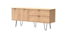 Ready Assembled 2 U Fuji 2 Drawer 2 Door Wide Sideboard (Ready Assembled) in Natural - Size: Large - thumbnail 8