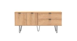 Ready Assembled 2 U Fuji 2 Drawer 2 Door Wide Sideboard (Ready Assembled) in Natural - Size: Large - thumbnail 7
