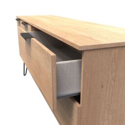 Ready Assembled 2 U Fuji 2 Drawer 2 Door Wide Sideboard (Ready Assembled) in Natural - Size: Large - thumbnail 5