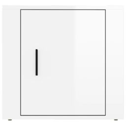 Berkfield Home Bedside Cabinet High Gloss White 50x39x47 cm - Size: 50 x 39 x 47 cm - thumbnail 5