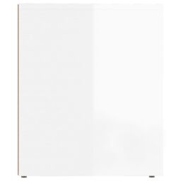 Berkfield Home Bedside Cabinet High Gloss White 50x39x47 cm - Size: 50 x 39 x 47 cm - thumbnail 6