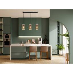 Netlighting Mali Bar Pendant Ceiling Light Matt Black 3x E27 - thumbnail 6