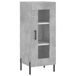Berkfield Home Highboard Concrete Grey 34.5x34x180 cm Engineered Wood - thumbnail 5