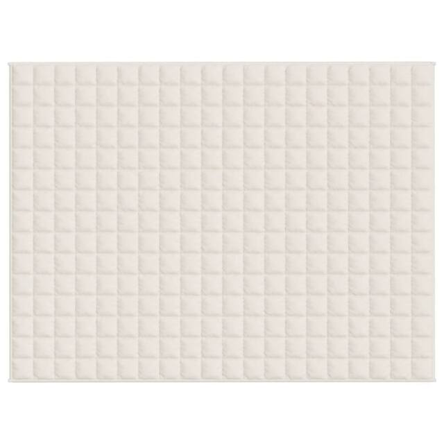 Berkfield Home Weighted Blanket Light Cream 152x203 cm 11 kg Fabric - image 1
