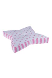 Homescapes Pink Hearts Star Floor Cushion - thumbnail 3