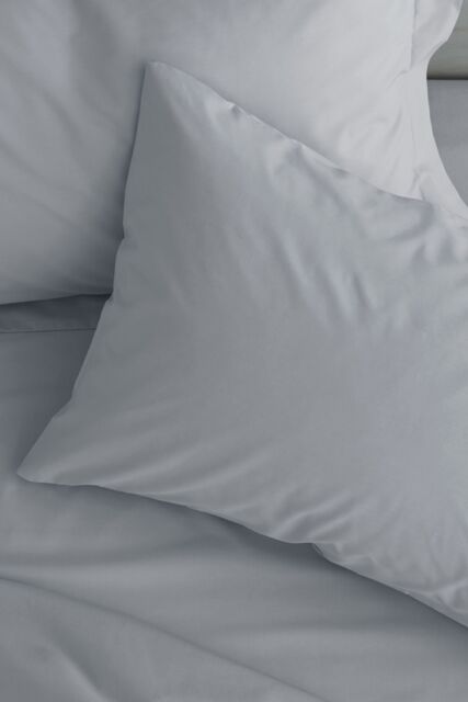 Catherine Lansfield 'Easy Iron Percale' Standard Pillowcase Pair in Grey - Size: Standard Pillow Case - image 1