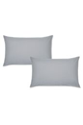 Catherine Lansfield 'Easy Iron Percale' Standard Pillowcase Pair in Grey - Size: Standard Pillow Case - thumbnail 3