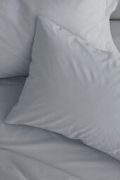 Catherine Lansfield 'Easy Iron Percale' Standard Pillowcase Pair in Grey - Size: Standard Pillow Case