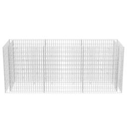 Berkfield Home Gabion Raised Bed Steel 270x90x100 cm in Silver - Size: 270 x 90 x 100 cm - thumbnail 4