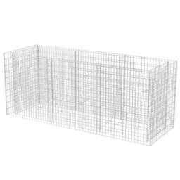 Berkfield Home Gabion Raised Bed Steel 270x90x100 cm in Silver - Size: 270 x 90 x 100 cm - thumbnail 2