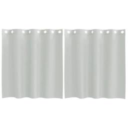 Berkfield Home Voile Curtains with Grommets 2 pcs Light Grey 140x140 cm - thumbnail 3