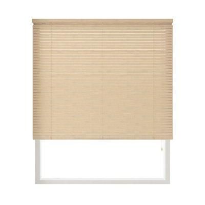 New Edge Blinds 152cm Drop, 25mm Slat PVC Venetian Blind Natural in Beige - Size: 115 cm