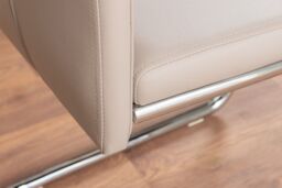 FurnitureboxUK Giovani Grey White Modern High Gloss & Glass Dining Table & 4 Lorenzo Chairs Set in Beige - thumbnail 5