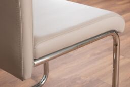 FurnitureboxUK Giovani Grey White Modern High Gloss & Glass Dining Table & 4 Lorenzo Chairs Set in Beige - thumbnail 9