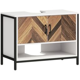 HOMCOM Bathroom Under Sink Cabinet for Basin with or without Pedestal - thumbnail 2