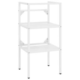 Berkfield Home Bathroom Washbasin Frame White 40x38x83 cm Iron - Size: 40 x 38 x 83 cm - thumbnail 2