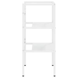 Berkfield Home Bathroom Washbasin Frame White 40x38x83 cm Iron - Size: 40 x 38 x 83 cm - thumbnail 4