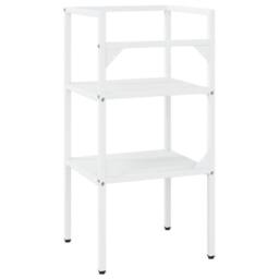 Berkfield Home Bathroom Washbasin Frame White 40x38x83 cm Iron - Size: 40 x 38 x 83 cm - thumbnail 5
