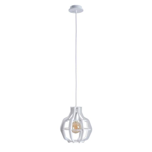 Netlighting Bento Wire Frame Pendant Ceiling Light White 28cm 1x E27