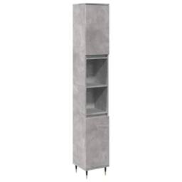 Berkfield Home 3 Piece Bathroom Furniture Set Concrete Grey Engineered Wood - thumbnail 4