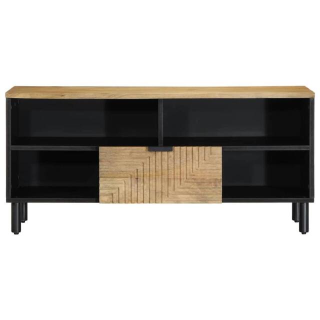 Berkfield Home TV Cabinet Brown 100x33x46 cm Solid Wood Mango - Size: 100 x 33 x 46 cm - image 1