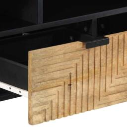 Berkfield Home TV Cabinet Brown 100x33x46 cm Solid Wood Mango - Size: 100 x 33 x 46 cm - thumbnail 7