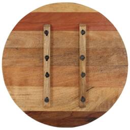 Berkfield Home Round Table Top 60 cm 15-16 mm Solid Reclaimed Wood - thumbnail 4