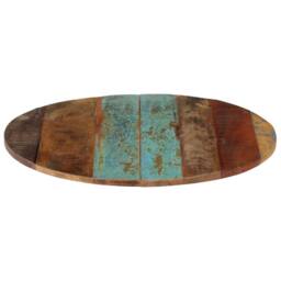Berkfield Home Round Table Top 60 cm 15-16 mm Solid Reclaimed Wood - thumbnail 3
