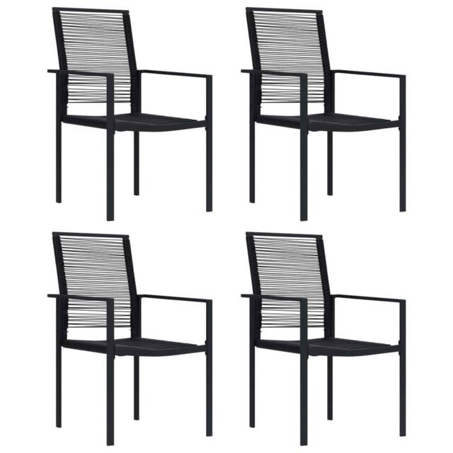 Berkfield Home 5 Piece Garden Dining Set in Black - image 1