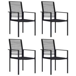 Berkfield Home 5 Piece Garden Dining Set in Black - thumbnail 1