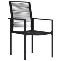Berkfield Home 5 Piece Garden Dining Set in Black - thumbnail 3