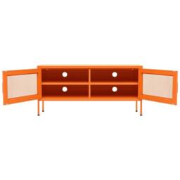 Berkfield Home TV Cabinet Orange 105x35x50 cm Steel - Size: 105 x 35 x 50 cm - thumbnail 6
