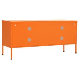 Berkfield Home TV Cabinet Orange 105x35x50 cm Steel - Size: 105 x 35 x 50 cm - thumbnail 5
