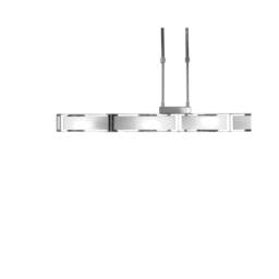 Netlighting Duna E27 Ceiling Pendant 4 Light E27 Bar Polished Chrome White Acrylic in Grey - thumbnail 3
