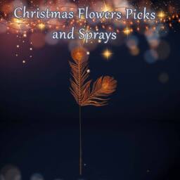 VFM e-Store Christmas Peacock Feather Stem Decoration 73cm x 16cm Copper X 1 - Size: 73 cm x 16 cm - thumbnail 3