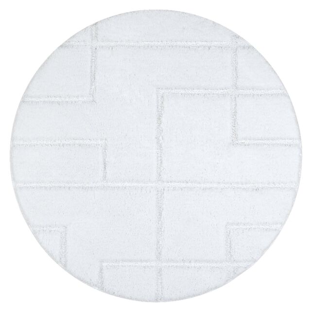 RugsX Dywaniki Łazienkowe Rug in White - Size: 100 cm diameter - image 1