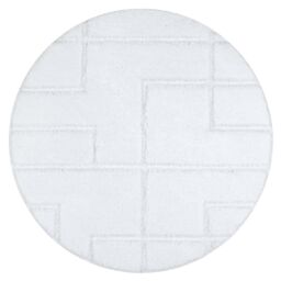 RugsX Dywaniki Łazienkowe Rug in White - Size: 100 cm diameter - thumbnail 1