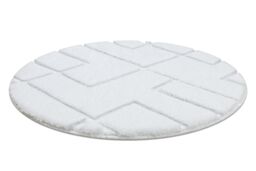 RugsX Dywaniki Łazienkowe Rug in White - Size: 100 cm diameter - thumbnail 2