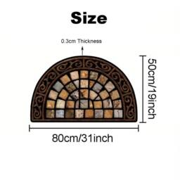 SPETLEK Anti Slip Outdoor Half Moon Slate Step Mat - Size: 100 cm diameter - thumbnail 6