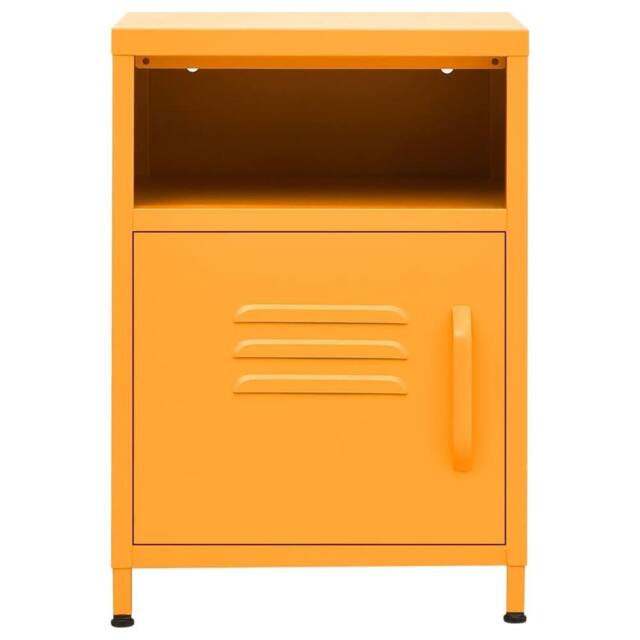Berkfield Home Nightstands 2 pcs Mustard Yellow 35x35x51 cm Steel - Size: 35 x 35 x 51 cm - image 1