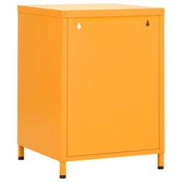 Berkfield Home Nightstands 2 pcs Mustard Yellow 35x35x51 cm Steel - Size: 35 x 35 x 51 cm - thumbnail 5