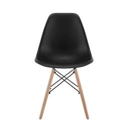 Comfy Living Ltd 5 Piece Dining Set With Oak Wooden Top & 4 Black Chairs With Metal Detailing in Light Oak - thumbnail 6