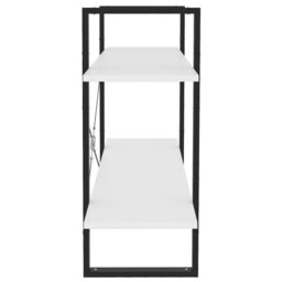 Berkfield Home 2-Tier Book Cabinet White 100x30x70 cm Engineered Wood - Size: 100 x 30 x 70 cm - thumbnail 6