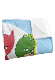 Hasbro PJ Masks Power Up Group Kids Silky Touch Blanket 152x127cm in White - Size: 152x127 cm - thumbnail 3
