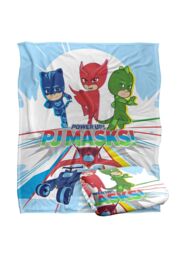 Hasbro PJ Masks Power Up Group Kids Silky Touch Blanket 152x127cm in White - Size: 152x127 cm - thumbnail 2