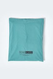 Homescapes Egyptian Cotton Duvet Cover with Pillowcase, 200 TC in Teal - Size: Single - thumbnail 6