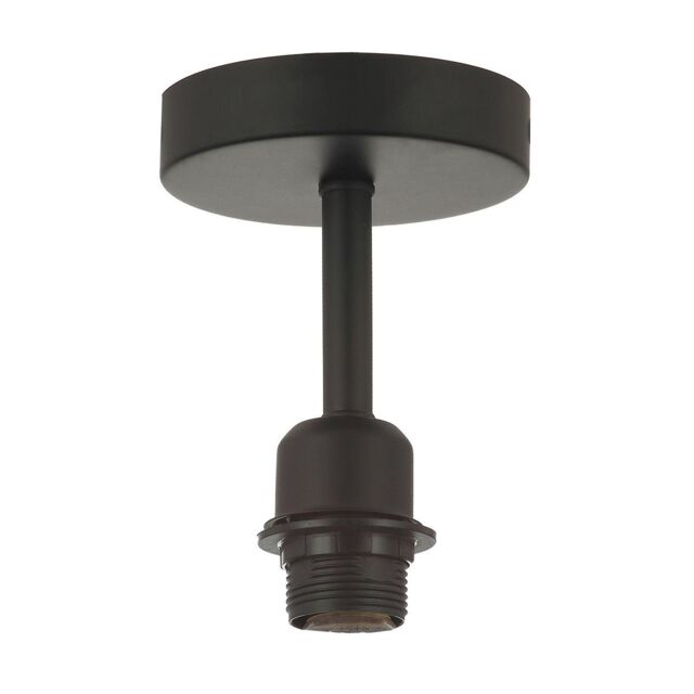 Happy Homewares Metal Ceiling Light Fitting for Industrial Style Light Bulbs in Black - image 1